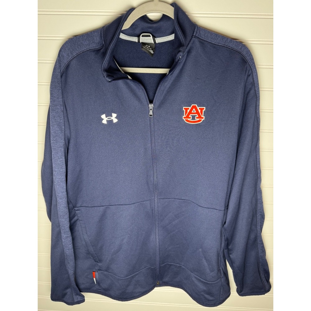 Under Armour Auburn Tigers Navy Blue‎ Full Zip Track Jacket Mens L